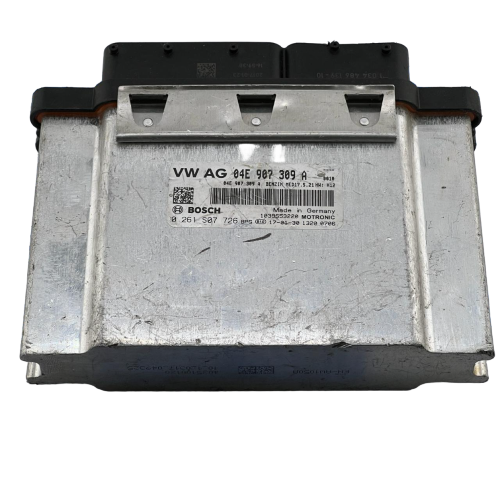 Engine ECU, VW, 0261S07726, 0 261 S07 726, 04E907309A, 04E 907 309 A, MED17.5.21 - OEM Volkswagen Engine Control Unit