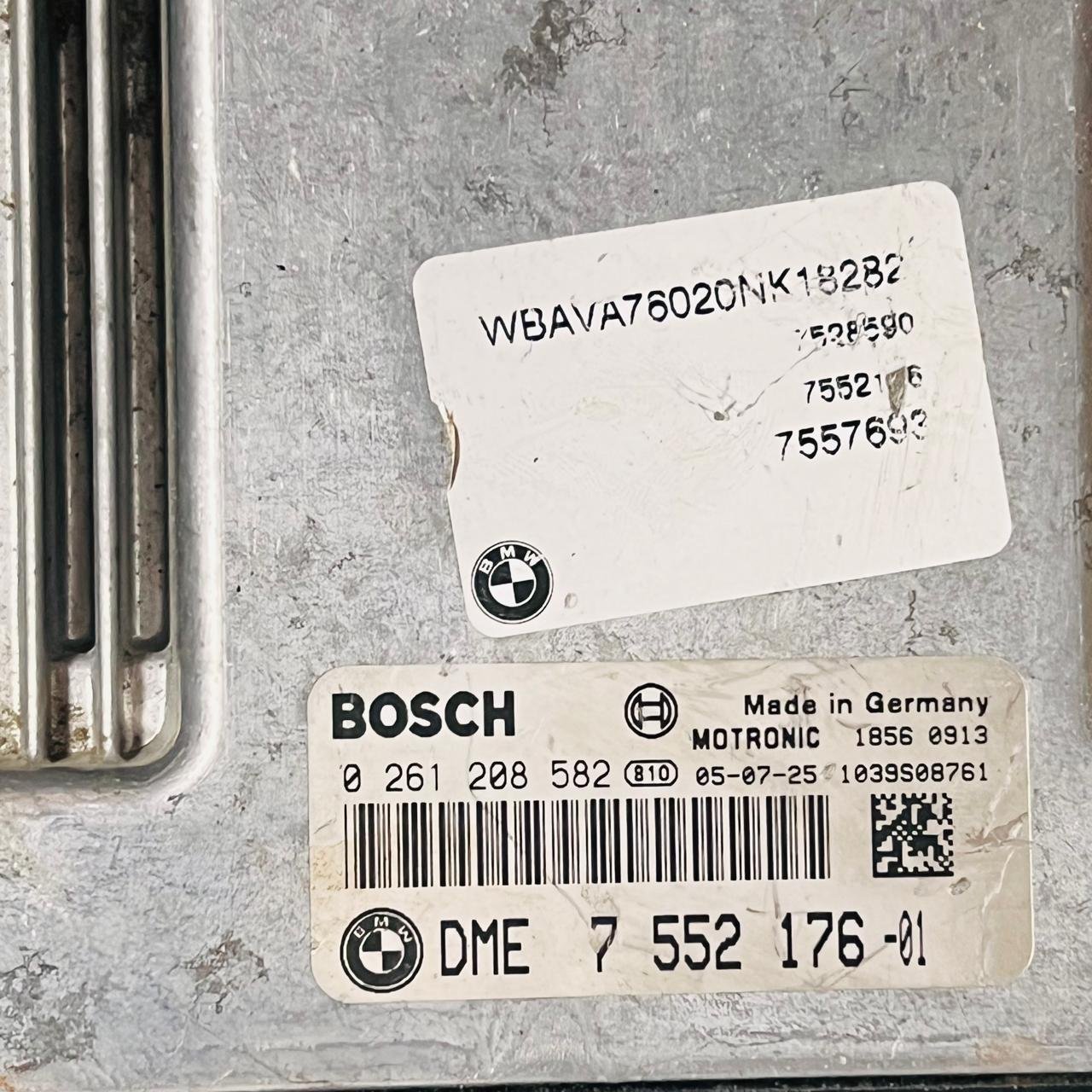 BMW E87 E90 120i 320i N46 ECU Engine Control Unit 0261208582 DME 7552176 01 - OEM BMW Engine Control Unit