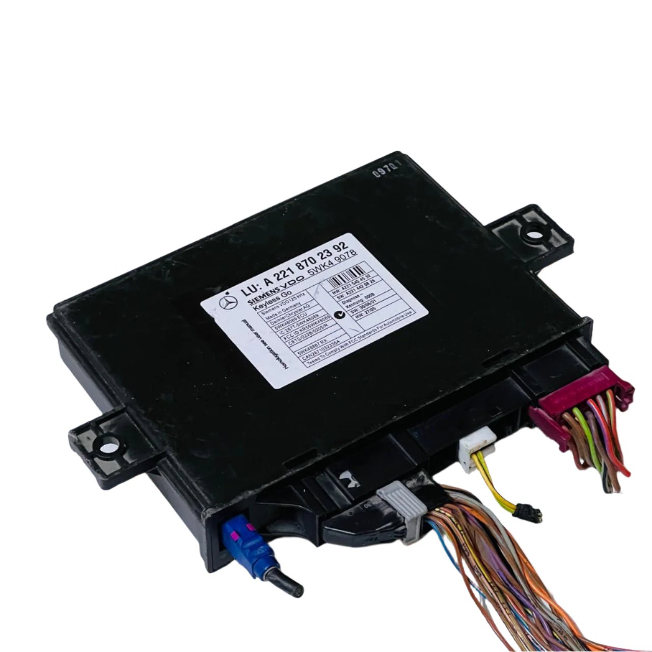 2007-2013 Mercedes-Benz CL550 Keyless Control Module A2218702392 5WK49078 - OEM Mercedes-Benz Keyless Entry Control Module