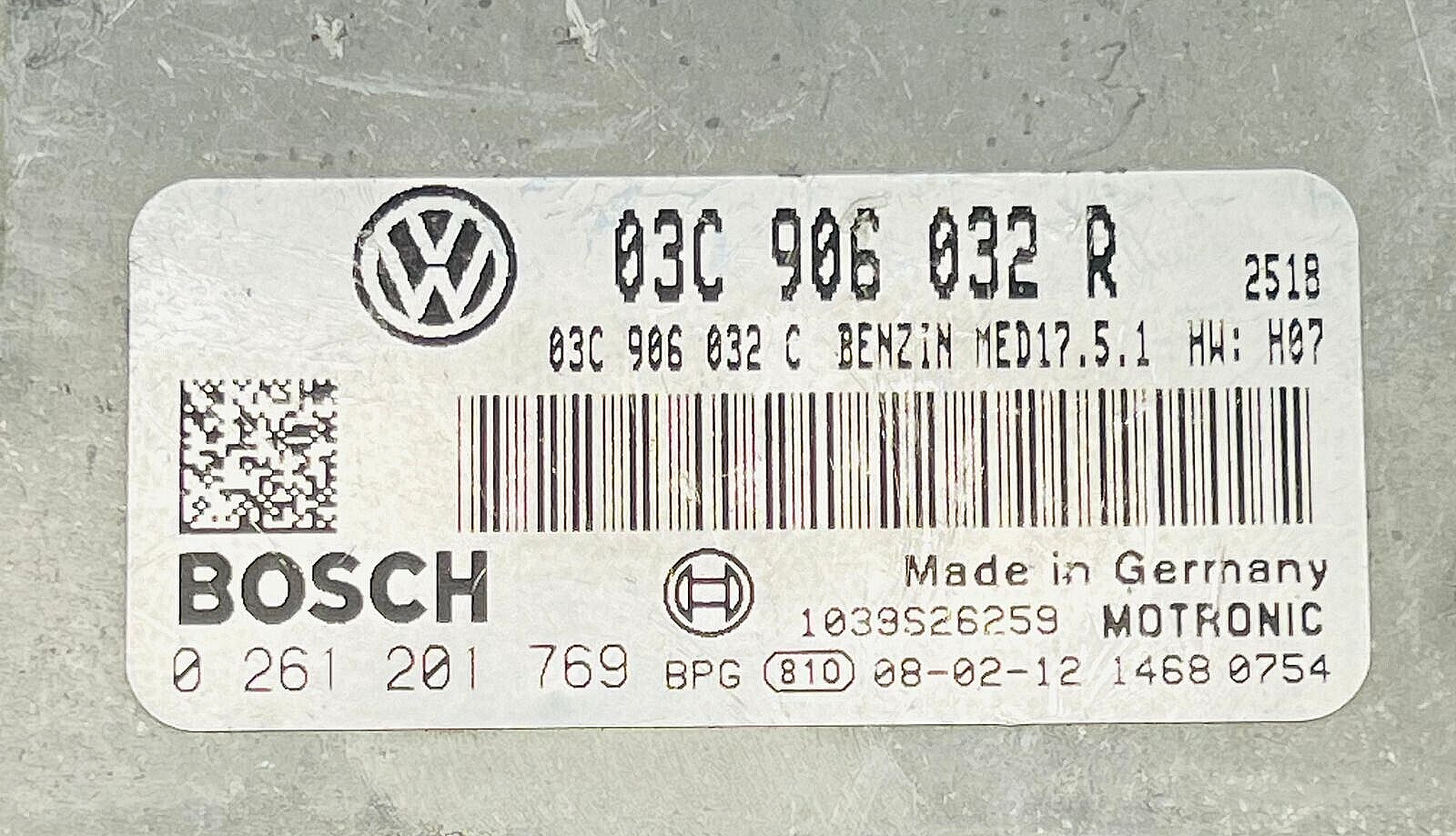 Control unit ECU for engine engine control unit Golf 5 V ECU VW 03C906032R 02612 - OEM Volkswagen Engine Control Unit
