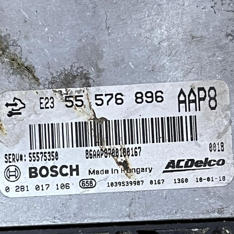 2010 Opel Astra Engine Control Unit ECU - 55576896 / 0281017106 - OEM Opel Engine Control Unit