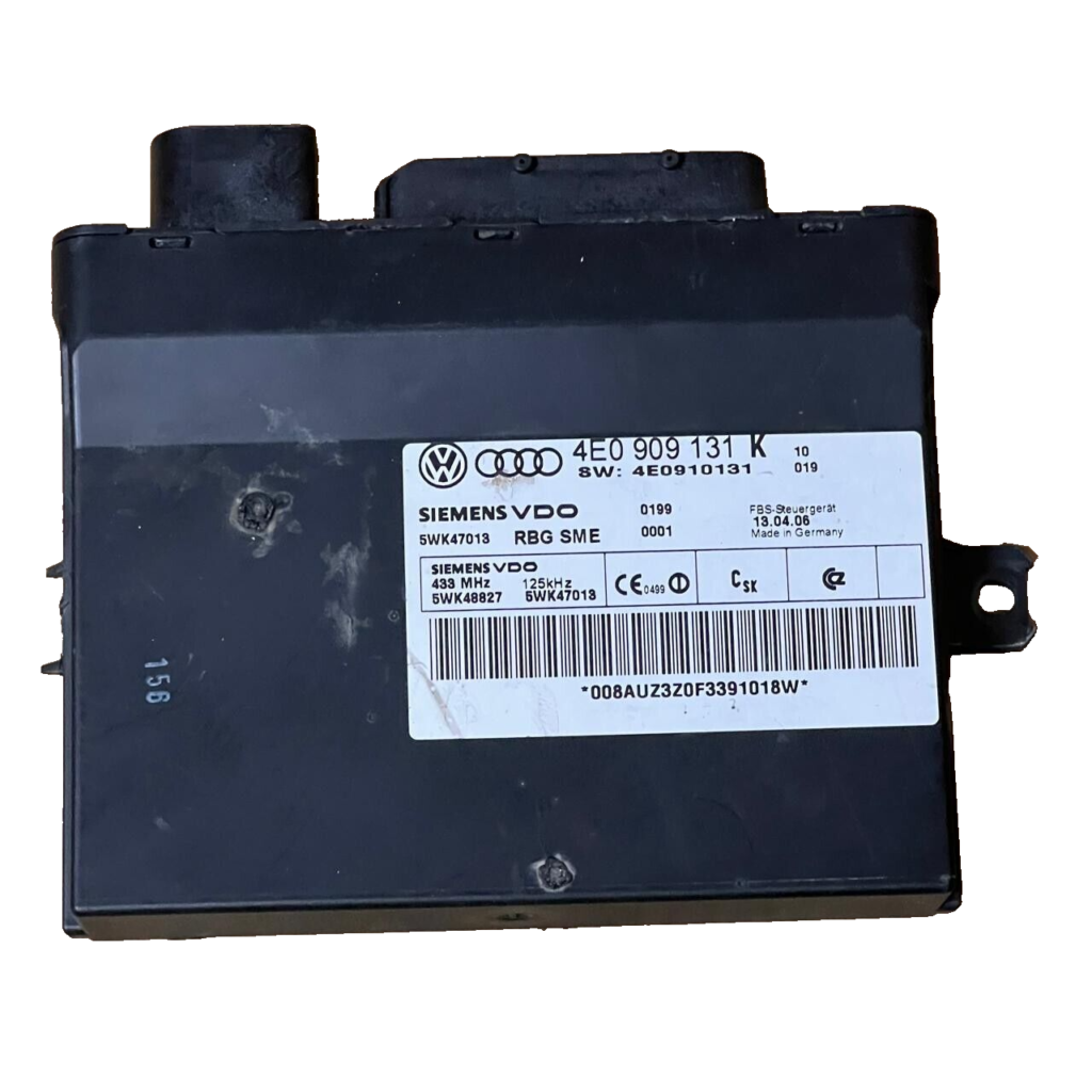 Audi A8 S8 D3 4E 2006 Keyless Go Control Unit / Module 4E0909131K - OEM Audi Keyless Entry Control Module