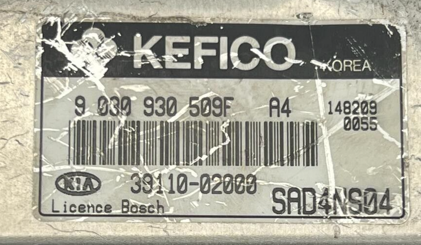 KIA Picanto Engine Control Unit 3911002000 39110-02000 9030930509F A6 - OEM Kia Engine Control Unit