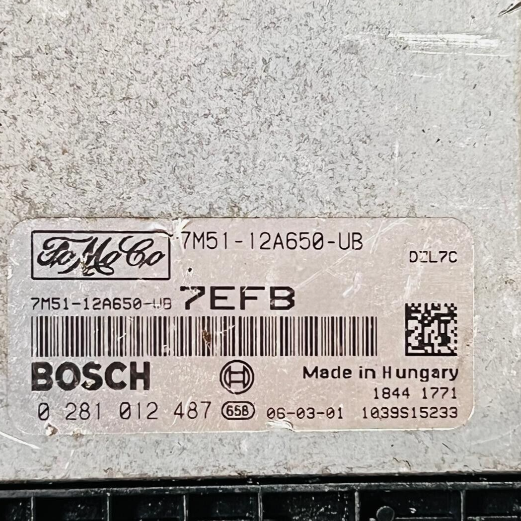 Ford Focus Engine Control Unit ECU - 7M51-12A650-UB / 0281012487 - OEM Ford Engine Control Unit