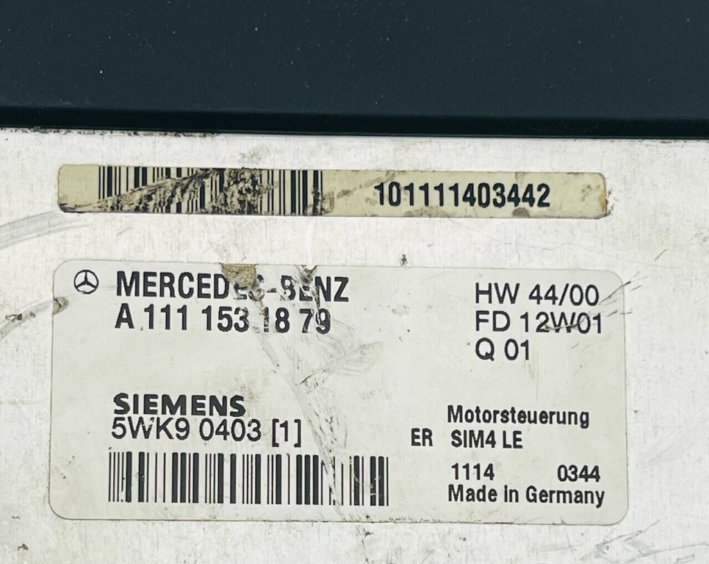 A1111531879 UCE / 5WK90403 / 920865 ECU FOR MERCEDES-BENZ C-CLASS - OEM Mercedes-Benz Engine Control Unit