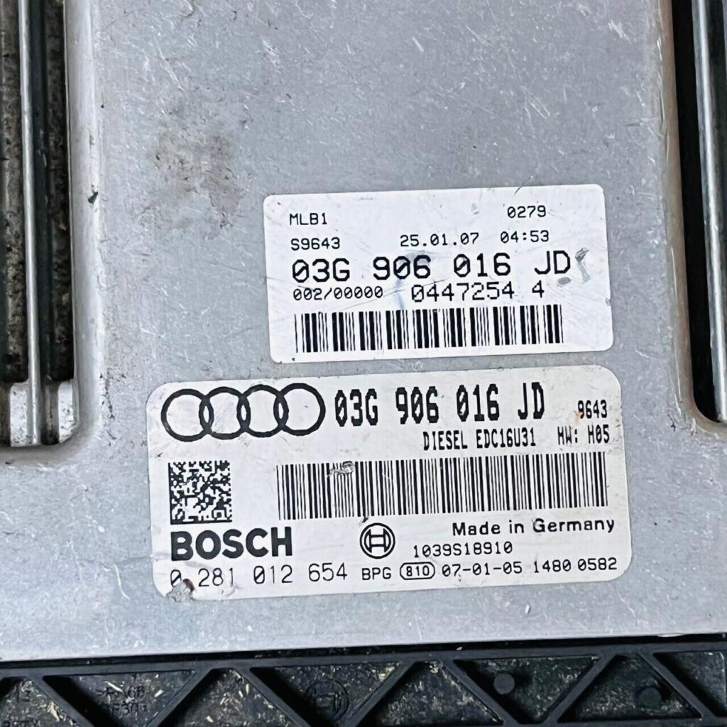 2006 AUDI A4 TDI Engine Control Unit ECU - 03G906016JD / 0281012654 / 1039S18910 - OEM Audi Engine Control Unit