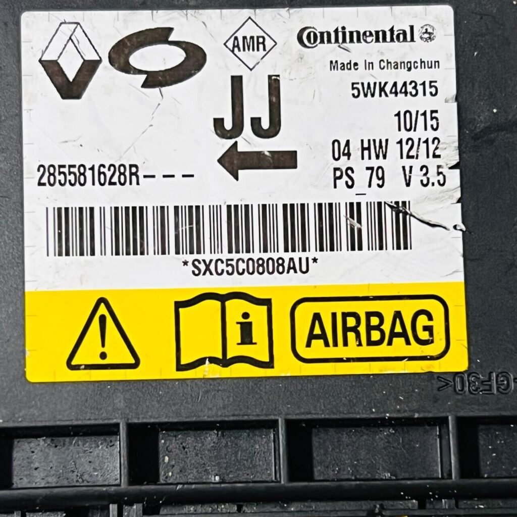 CONTINENTAL SRS Fit Renault Fluence 285581628R 5WK44315-95640 - OEM Renault Airbag Control Module