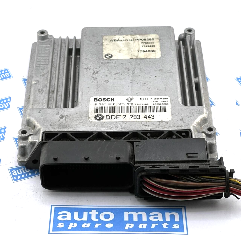 BMW 3 E46 2003 Engine Control Unit / Module DDE7793443 0281010565 - OEM BMW Engine Control Unit