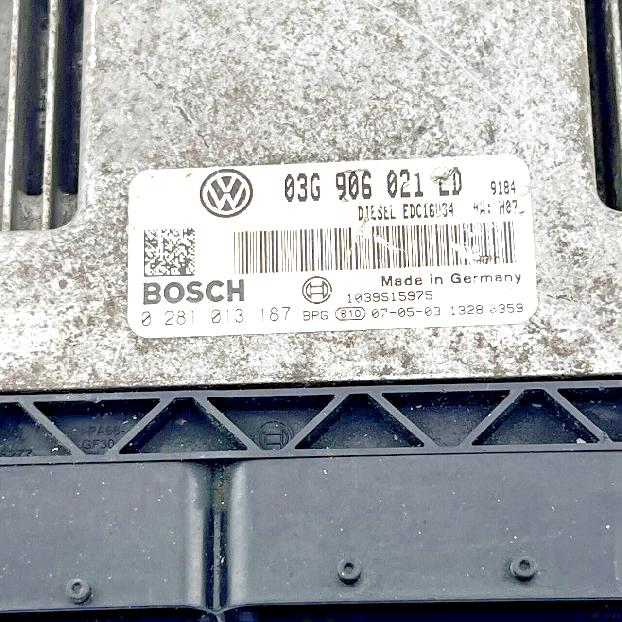 ECU Engine Control Unit Skoda Octavia 2.0TDI 03G906021LD 0281013187 EDC16U34 - OEM Skoda Engine Control Unit