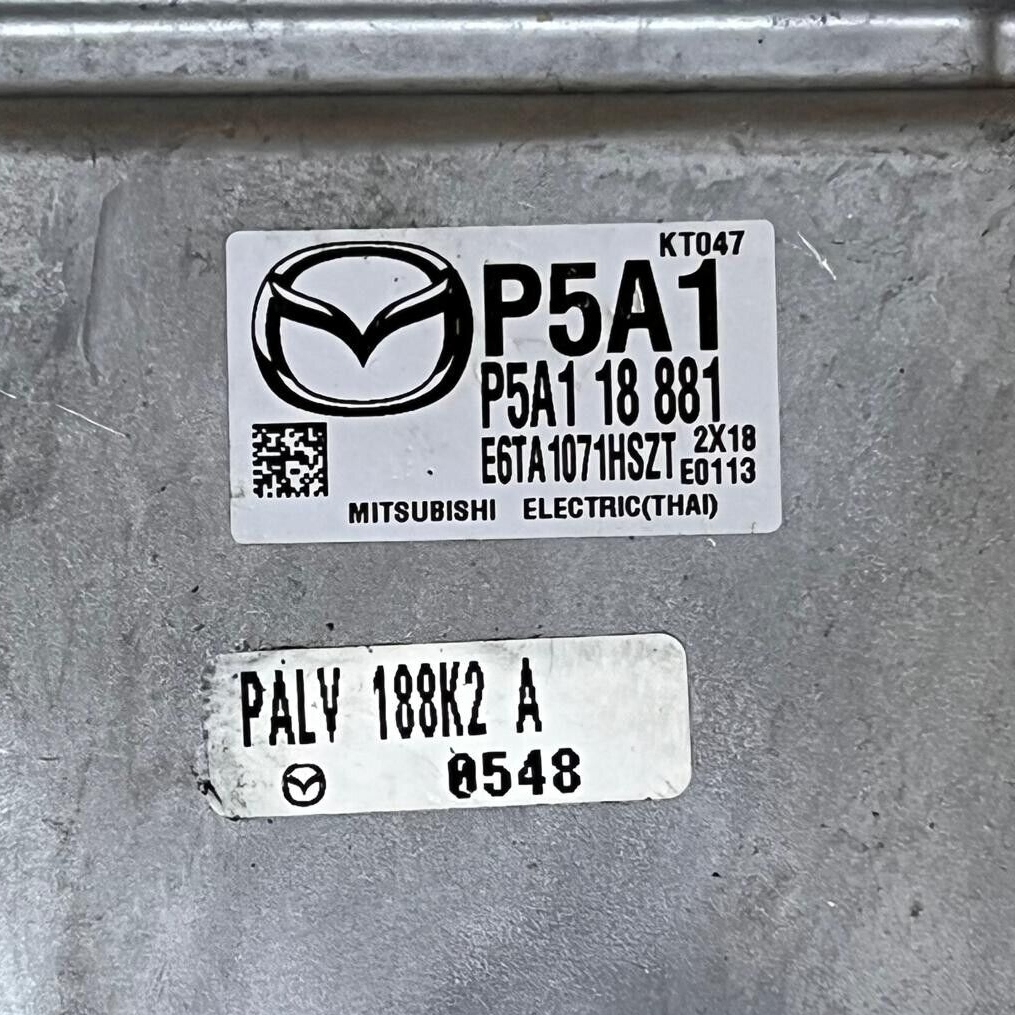 Mazda CX3 2018 PE ECU P5A118881 / E6TA1071HSZT / 2X18 E0113 / PALV 188K2A - OEM Mazda Engine Control Unit