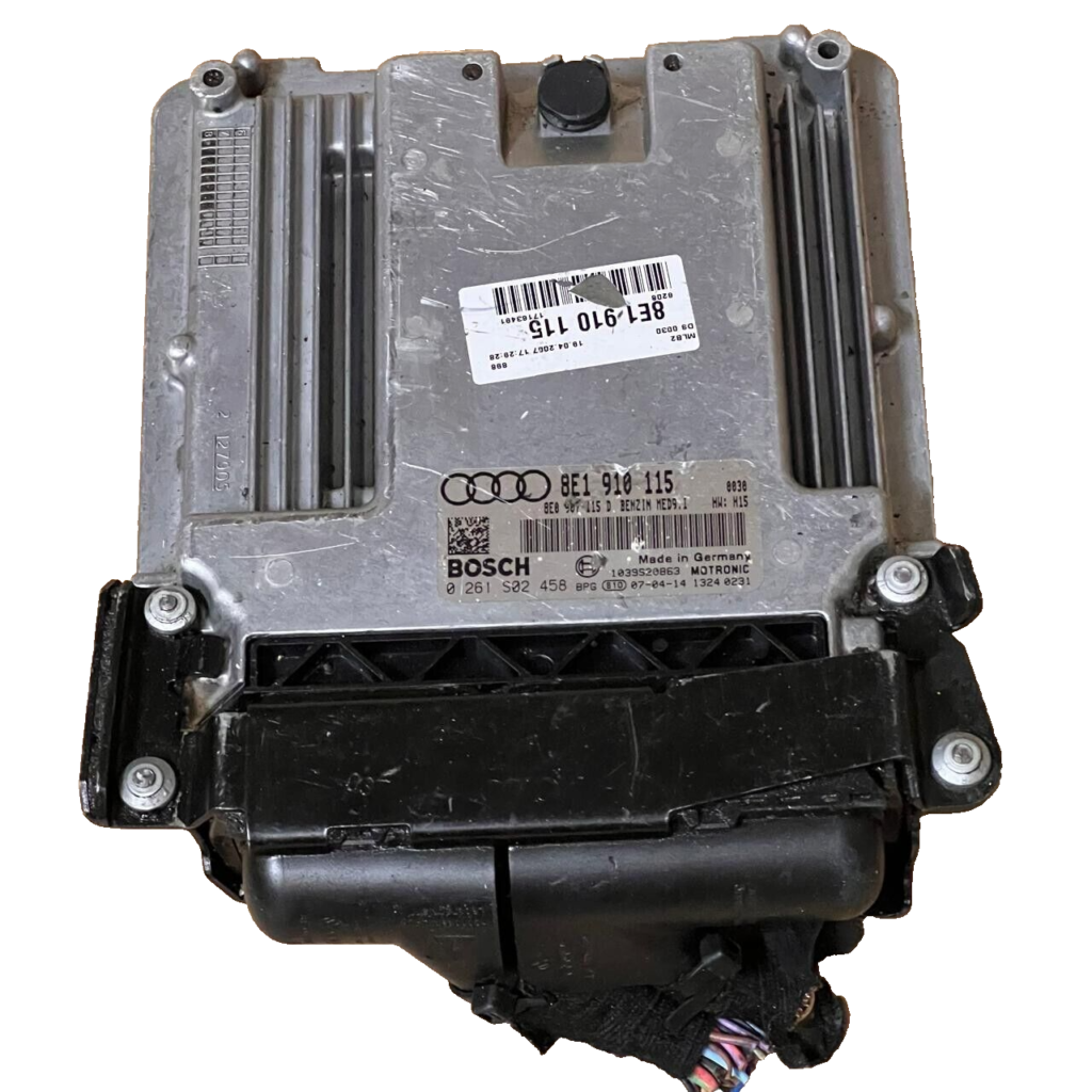 2007-2009 AUDI A4 Engine Control Unit ECU - 8E1910115 / 0261S02458 / 8E0907115D - OEM Audi Engine Control Unit