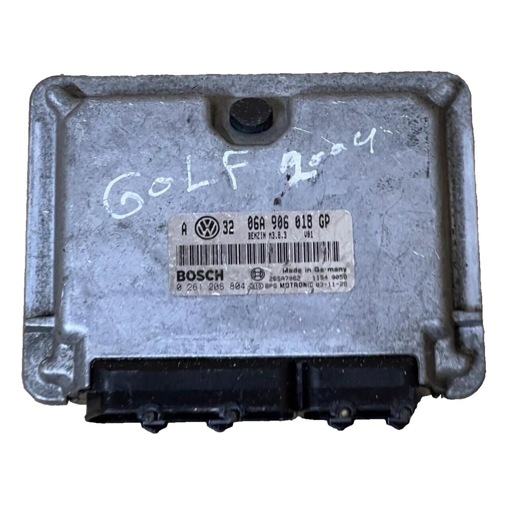 Original Volkswagen engine control unit ECU 06A906018GP, 0261206804, 26SA7062 - OEM Volkswagen Engine Control Unit