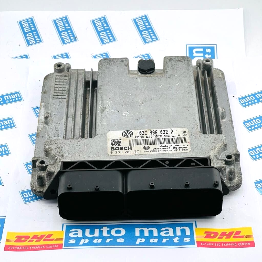 2005 VW Golf 1.4 TSI Petrol Engine Control Module Unit 03C906032P 0261201771 - OEM Volkswagen Engine Control Unit