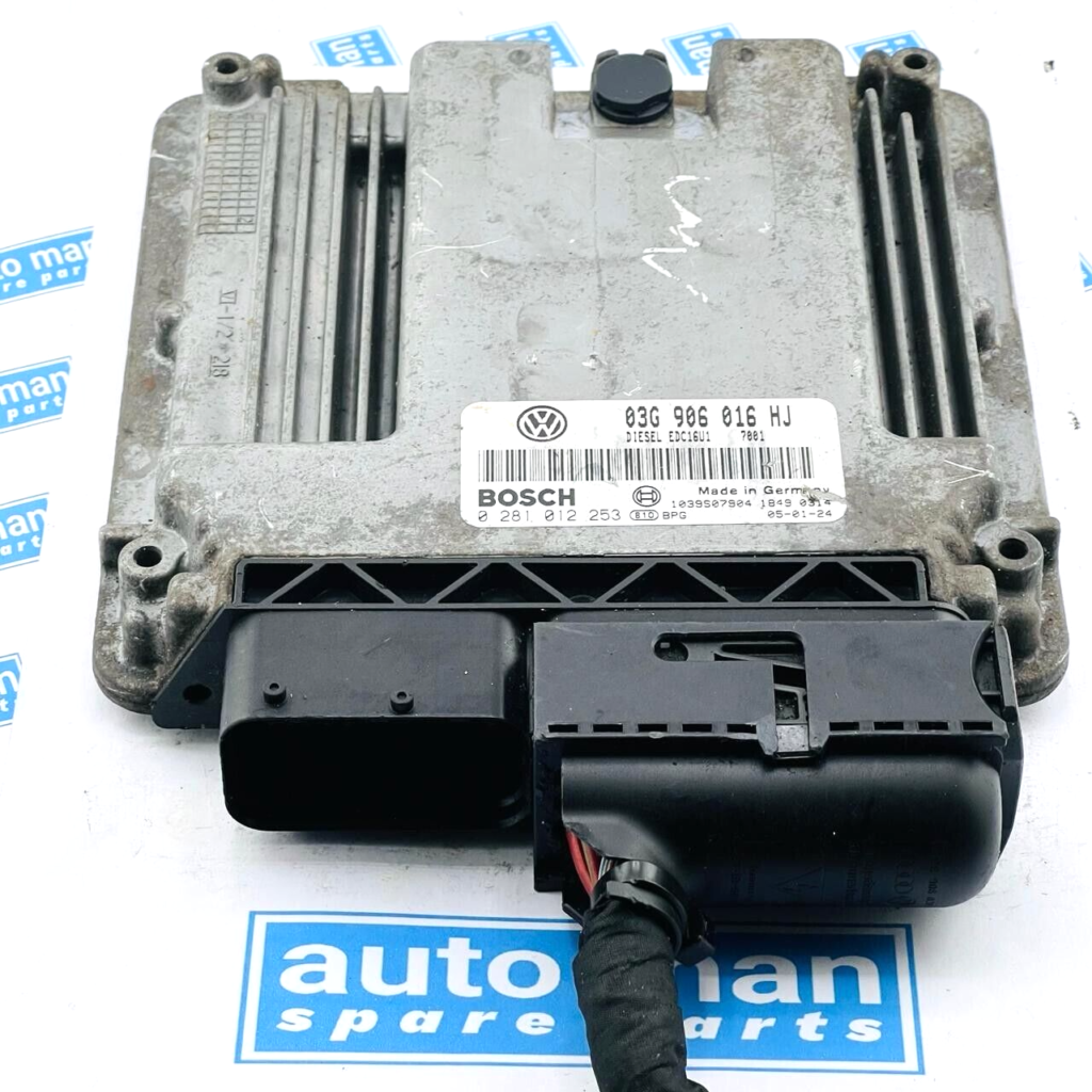 03G906016HJ Volkswagen GOLF Engine Control Unit ECU Diesel 0281012253 - OEM Volkswagen Engine Control Unit