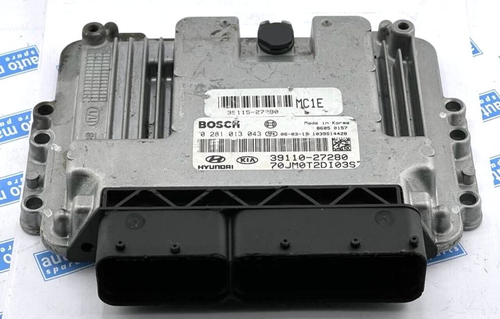 Bosch Engine ECU, Kia-Hyundai, 0 281 013 043 0281013043 39110-27280 - OEM Hyundai Engine Control Unit