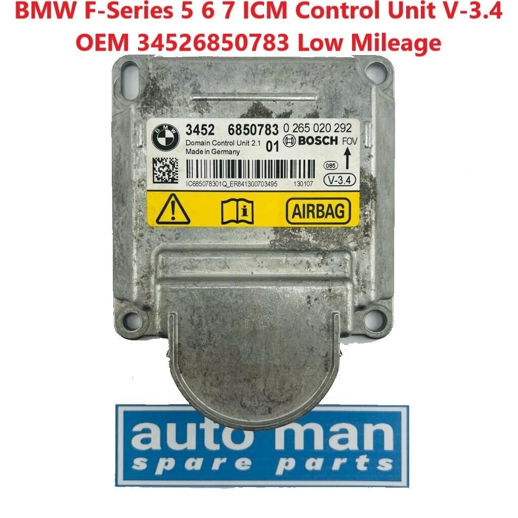 BMW 5 6 7'es F10 F12 F01 ICM ECU INTEGRATED CHASSIS V 3.4 AIR MODULE BAG 6850783 - OEM BMW Engine Control Unit