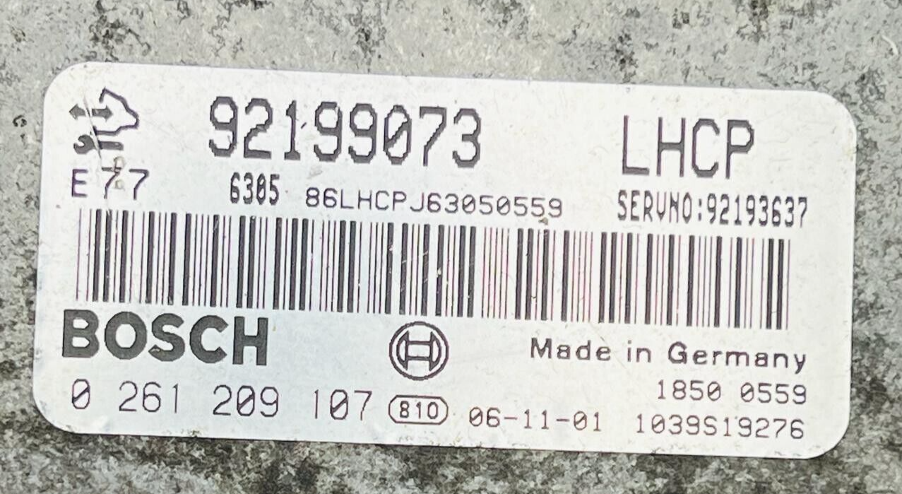 ECU 92199073 0261209107 Chevrolet Captiva 3200 Engine control unit - OEM Chevrolet Engine Control Unit