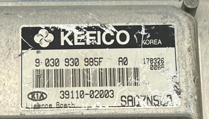 KIA Morning ECU 39110-02003 3911002003 Morning ECU 9030930985F A0 - OEM Kia Engine Control Unit
