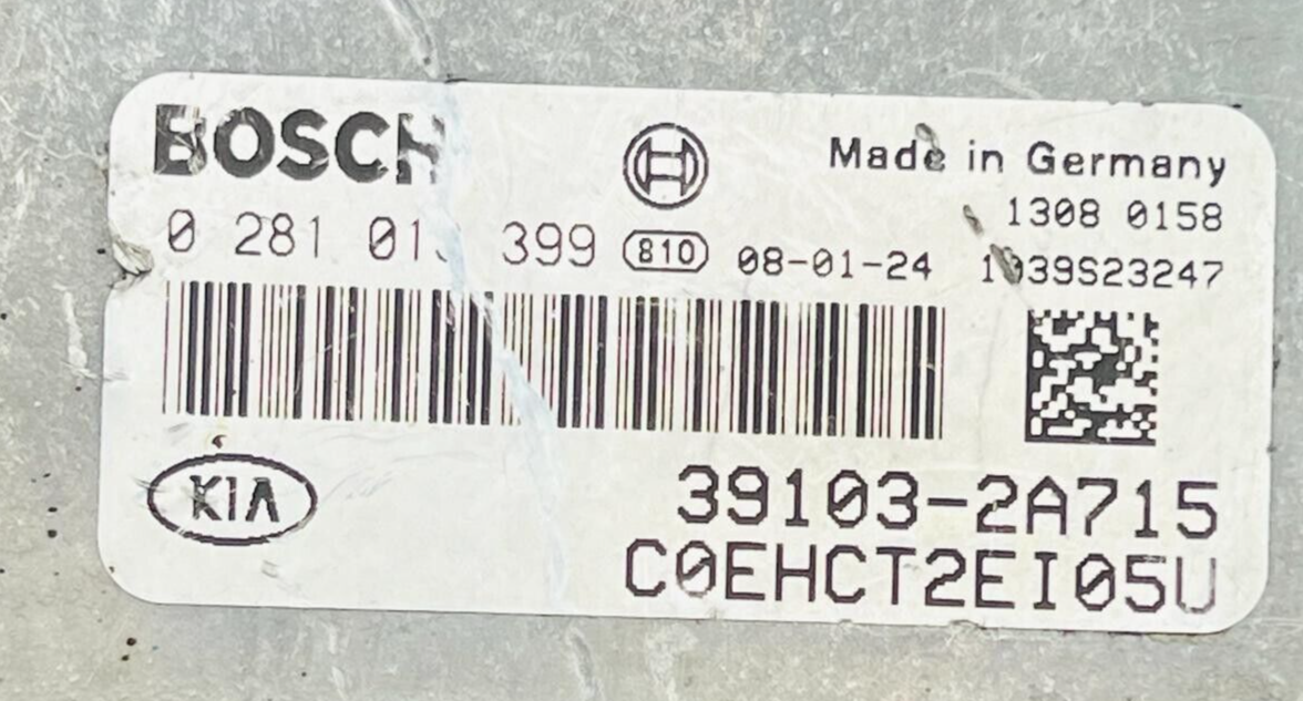 Kia Ceed 0281013399 391032A715 39103-2A715 Engine Control Unit - OEM Kia Engine Control Unit