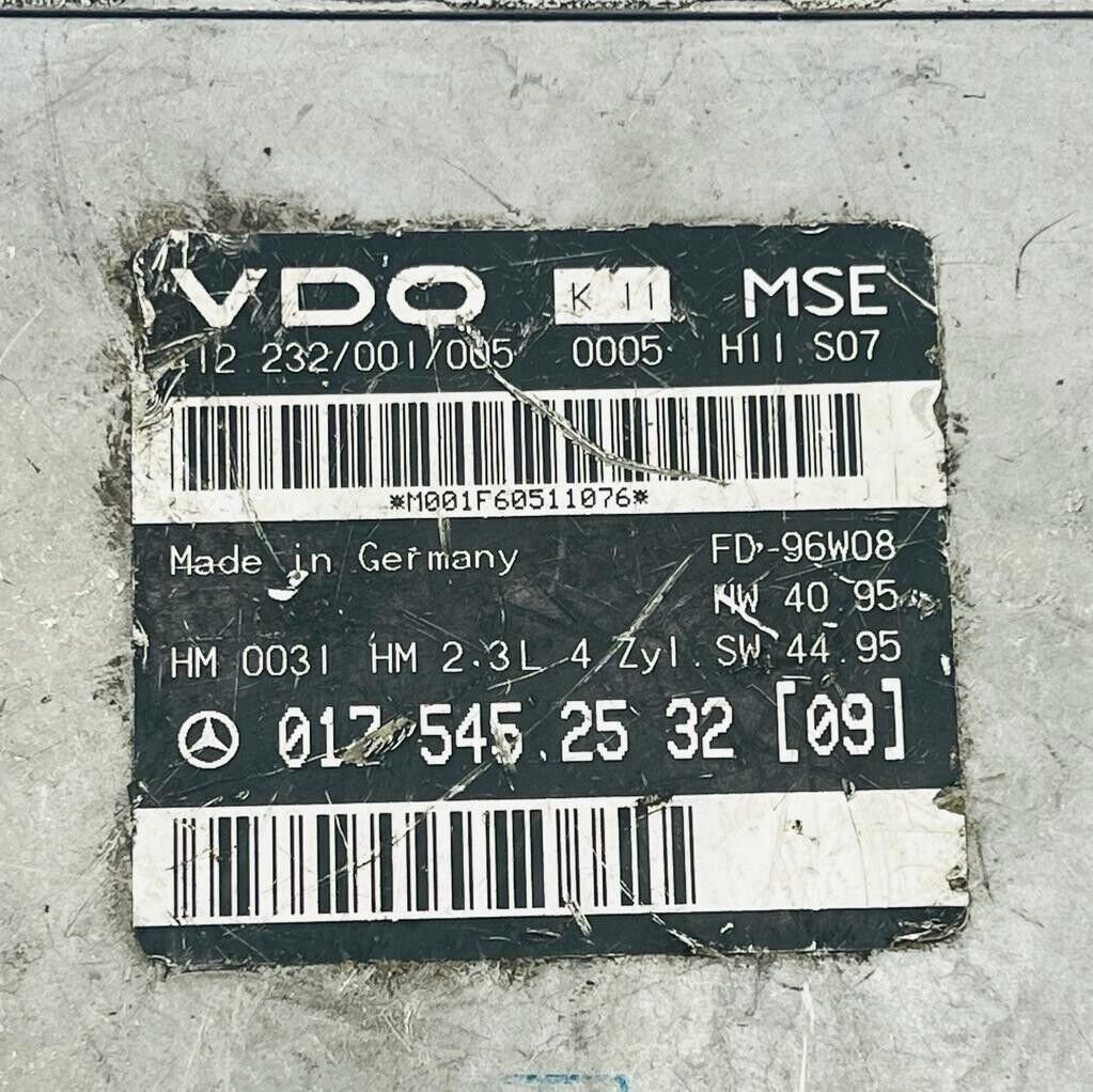 ECU ENGINE CONTROLLER MERCEDES W210 E230 VDO 017 545 25 32 (09) - OEM Mercedes-Benz Engine Control Unit