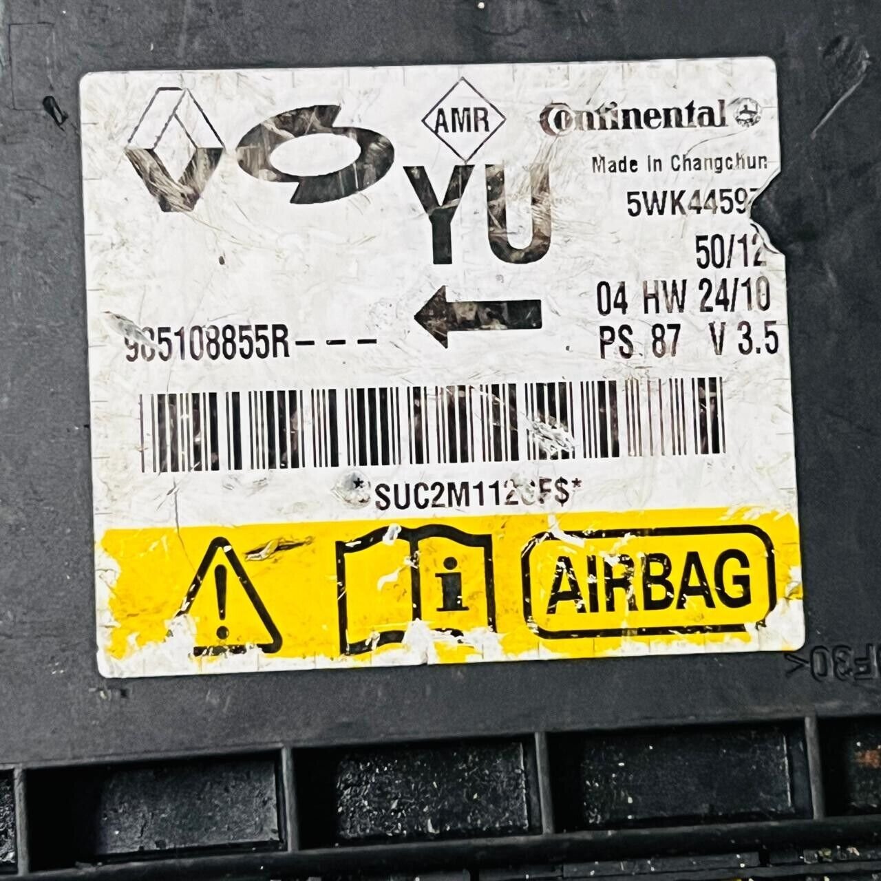 renault Airbaug Control Unit 905108855R- Continental - OEM Renault Airbag Control Module