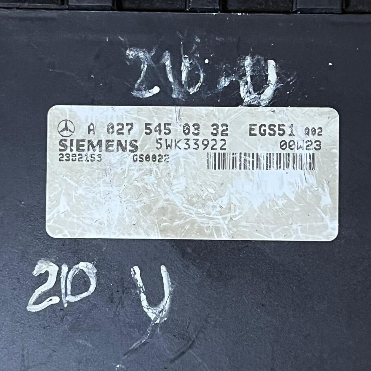 A0275450332 Mercedes Transmission Control Unit 5WK33922 TCU OEM - OEM Mercedes-Benz Transmission Control Module