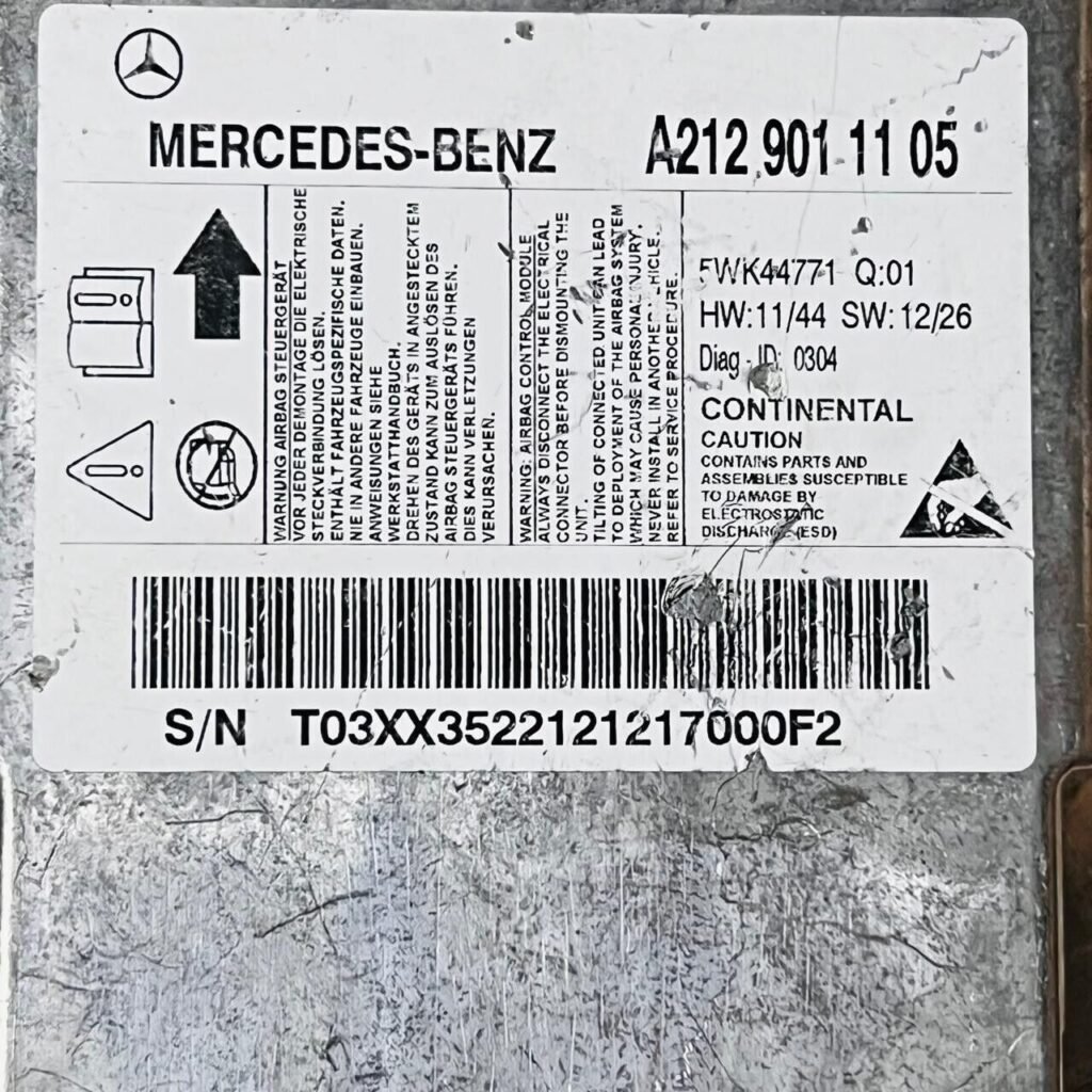 2014-2016 Mercedes-Benz W212 AirBug Control Module - A2129011105 / 5WK44771 - OEM Mercedes-Benz Control Module
