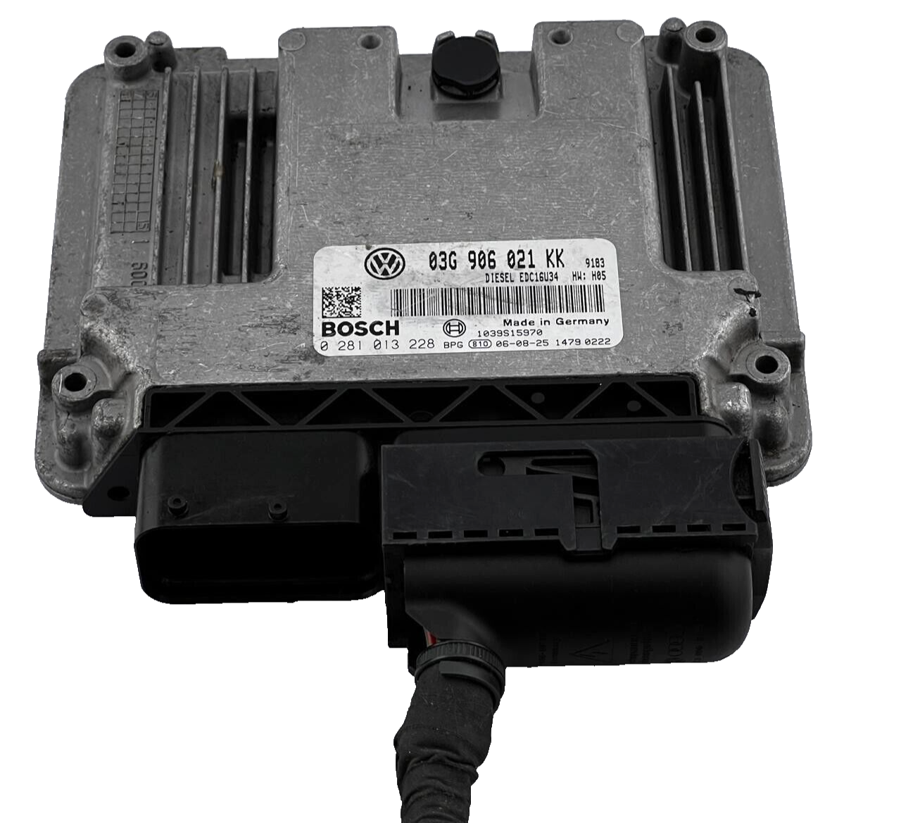 2008 VW JETTA 2.0 TDI ENGINE ECU 03G906021KK 0281013228 - OEM Volkswagen Engine Control Unit