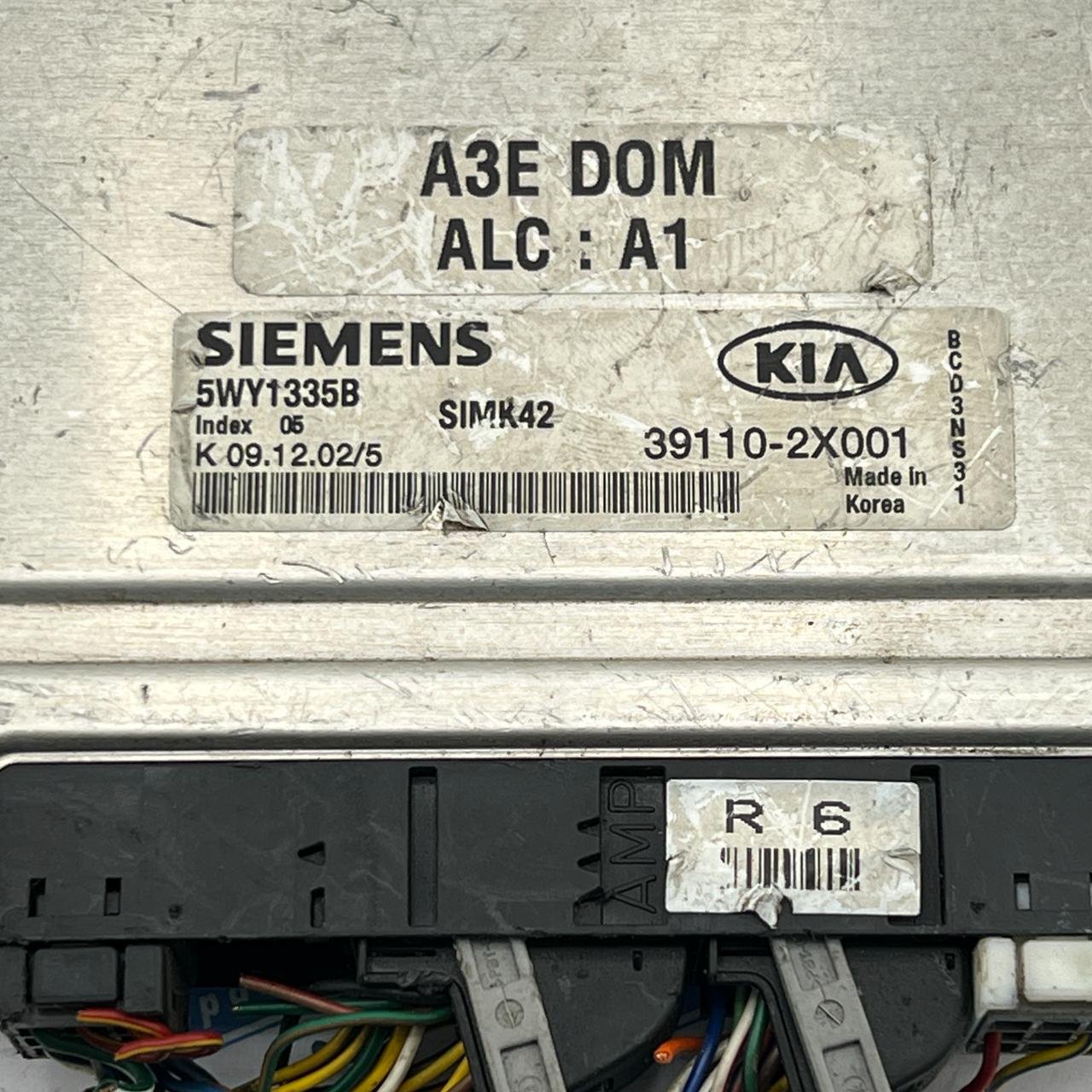 Engine Control Unit / ECU 5WY1335B, 391102X001 KIA Rio 2002 2311024800, 39110-2X001 - OEM Kia Engine Control Unit