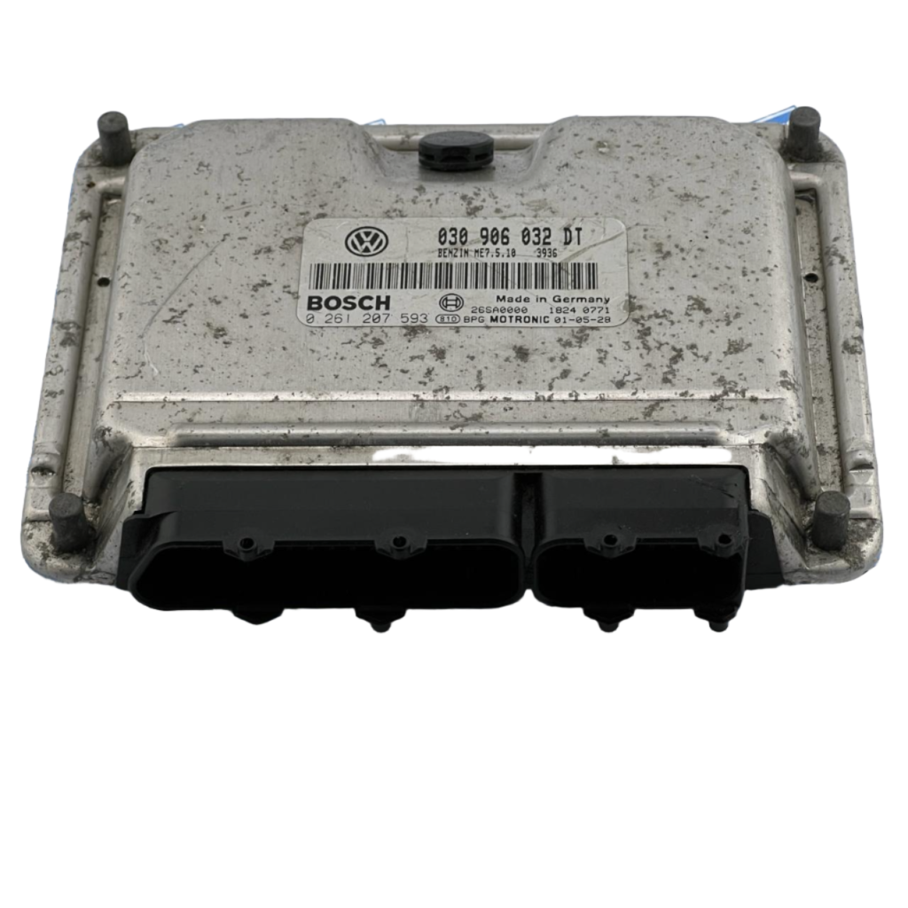VW Polo 0261207593 030906032DT Engine Control Unit - OEM Volkswagen Engine Control Unit
